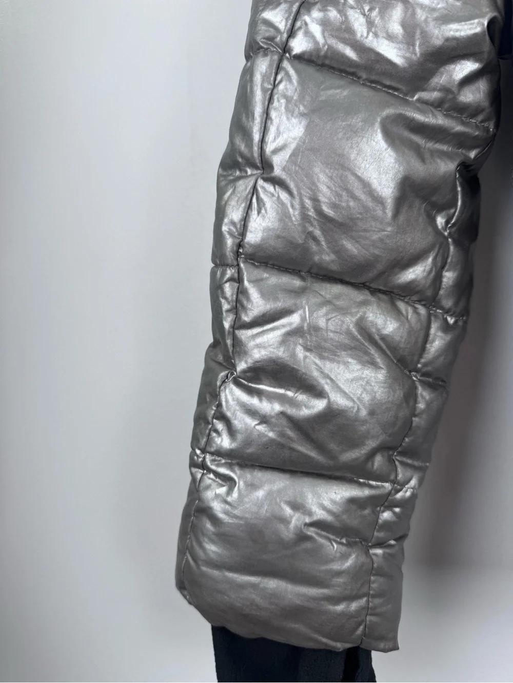SAM.‎ New York Metallic Gunmetal Puffer Jacket Girl's Size 10